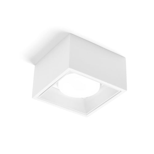 Plafoniera gesso Sforzin illuminazione NASSO quadrata T427 GX53 LED alluminio soffitto