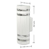 Applique A Parete Per Esterno Doppia Emissione Di Luce Lampada Moderna Ip55 Es18