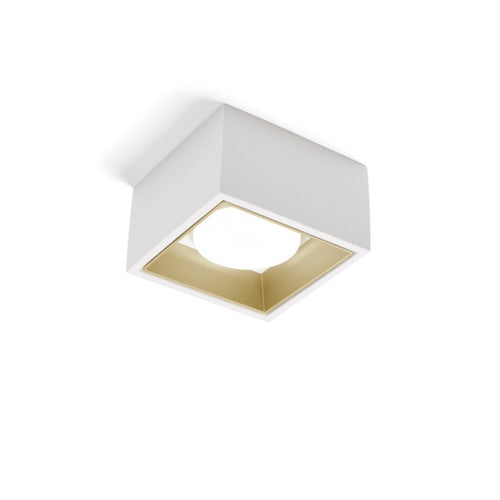 Plafoniera gesso Sforzin illuminazione NASSO quadrata T428 GX53 LED alluminio soffitto
