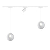 Binario Top Light MONO 1184 ECLIPSE YARI BIANCO G9 LED lampada soffitto moderna spot orientabile sfera vetro satinato