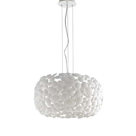 Lampada a sospensione 60W 3XE27 diametro 48cm bianca GRAPE