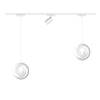 Binario Top Light MONO 1184 ECLIPSE YARI BIANCO G9 LED lampada soffitto moderna spot orientabile sfera vetro trasparente