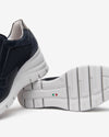 Nero Giardini sneakers donna con zeppa in pelle blu E512940D200