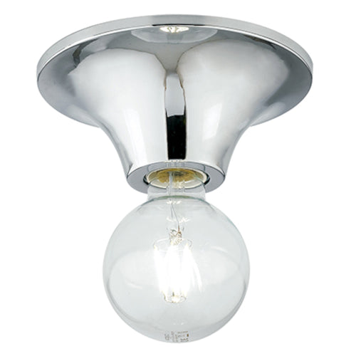 Plafoniera a soffitto per interno 60W E27 diametro 18cm cromo VISION
