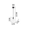 Sospensione Moderna Edison Metallo Nero 1 Luce E27 8W 3000K Luce Calda