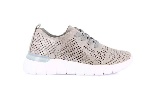 Grunland sneakers donna Sace in ecopelle grigio metal SC0190