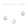 Binario Top Light MONO 1184 ECLIPSE BIANCO G9 LED lampada soffitto moderna sfera vetro trasparente bianco