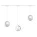 Binario Top Light MONO 1184 ECLIPSE BIANCO G9 LED lampada soffitto moderna sfera vetro trasparente bianco
