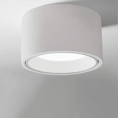 Plafoniera gesso Sforzin illuminazione NASSO tonda T423 GX53 LED alluminio soffitto