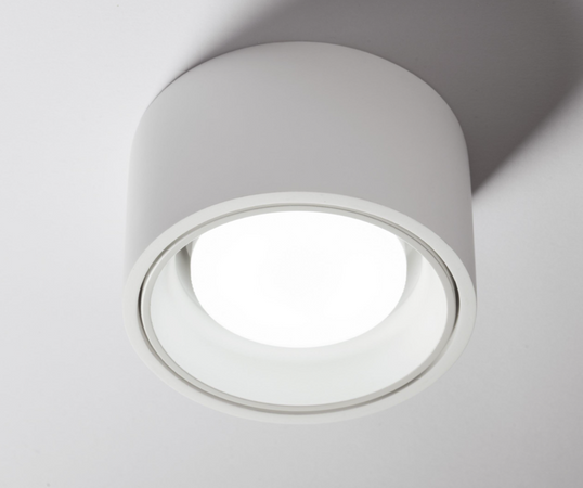 Plafoniera gesso Sforzin illuminazione NASSO tonda T423 GX53 LED alluminio soffitto
