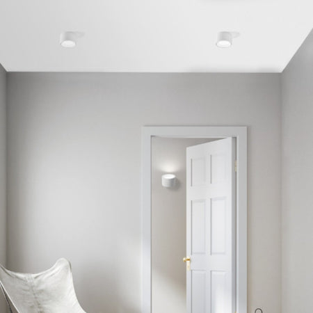 Plafoniera gesso Sforzin illuminazione NASSO tonda T423 GX53 LED alluminio soffitto