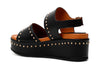 SANDALO ZEPPA FRATE IN PELLE CON BORCHIE