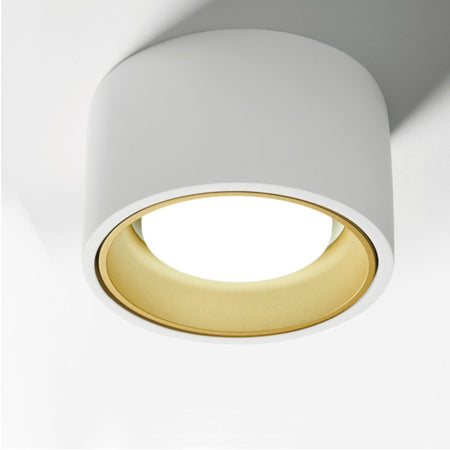 Plafoniera gesso Sforzin illuminazione NASSO tonda T424 GX53 LED alluminio soffitto