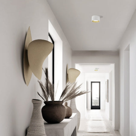 Plafoniera gesso Sforzin illuminazione NASSO tonda T424 GX53 LED alluminio soffitto