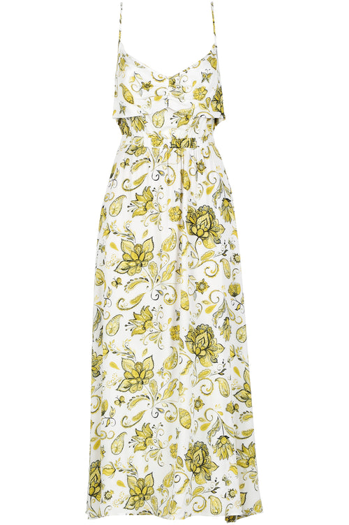 ABITO LUNGO STAMPATO INCRESPATAO