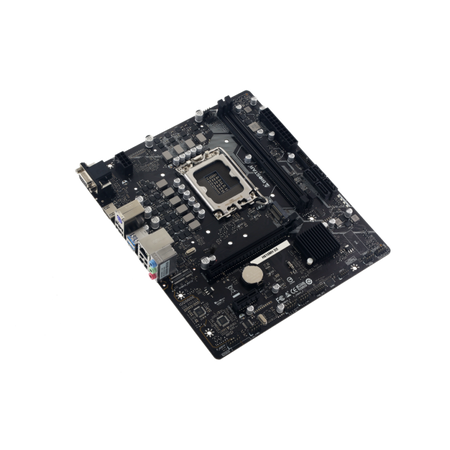 Scheda madre Biostar H610MH D5 - Supporto processori Intel Socket 1700 12th e 13th e 14th Gen Intel Core - Ram 2x DDR5 - Hdmi, D-Sub (Vga) - 8x Usb3.2 / 6x Usb2.0 - GLan - Audio HD - Micro-ATX