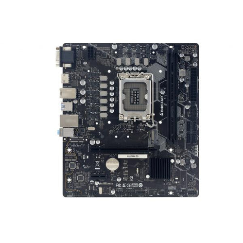 Scheda madre Biostar H610MH D5 - Supporto processori Intel Socket 1700 12th e 13th e 14th Gen Intel Core - Ram 2x DDR5 - Hdmi, D-Sub (Vga) - 8x Usb3.2 / 6x Usb2.0 - GLan - Audio HD - Micro-ATX