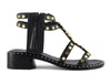 SANDALO IN PELLE CON ZIP LATERALE