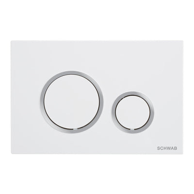 Tastiera bianca con anelli cromo per cassetta incasso Schwab