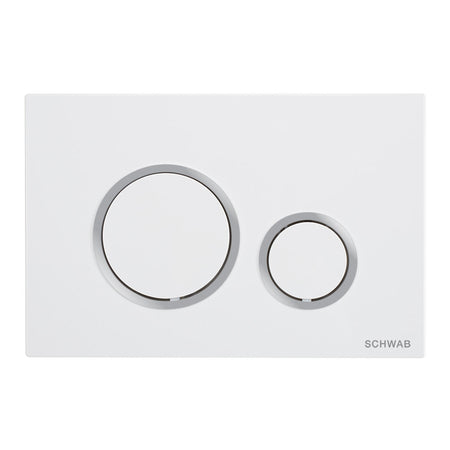 Tastiera bianca con anelli cromo per cassetta incasso Schwab