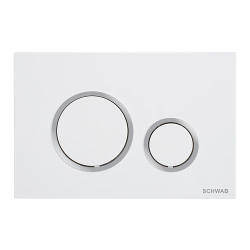 Tastiera bianca con anelli cromo per cassetta incasso Schwab