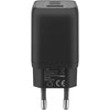 Nano Caricatore Alimentatore GaN 2xUSB-C (PD) + USB-A (QC) da Muro 65W Nero