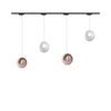 Binario Top Light MONO 200N 1184 ECLIPSE BF-RA BIANCO G9 LED lampada soffitto moderna sfera vetro bianco rame multiluce