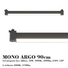 Binario Top Light MONO 1184 ECLIPSE NERO G9 LED lampada soffitto moderna sfera vetro bianco