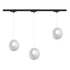 Binario Top Light MONO 1184 ECLIPSE NERO G9 LED lampada soffitto moderna sfera vetro bianco