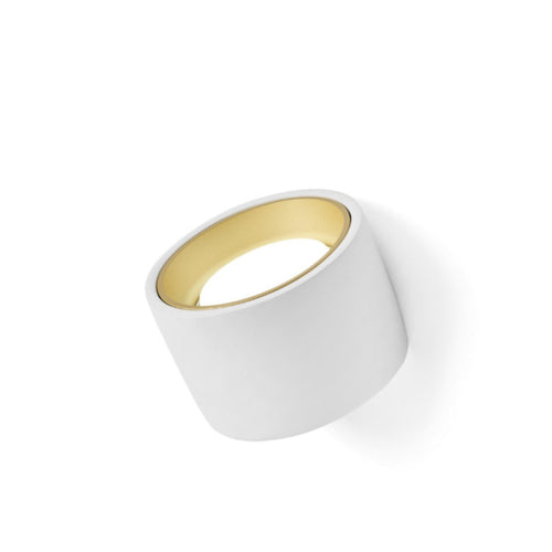 Applique gesso Sforzin illuminazione NASSO tonda T432 GX53 LED alluminio parete