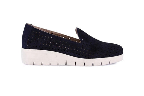 Grunland slip on donna Tafa scamosciata blu SC4387