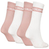 Calvin Klein donna pack 4 calze bianco rosa 701235385003801