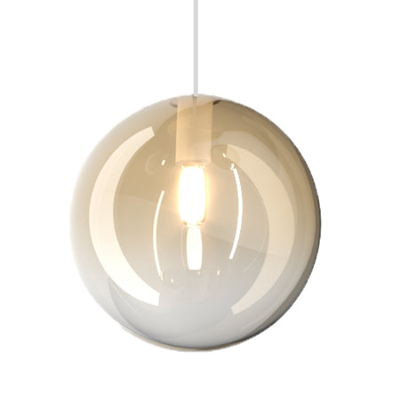 Binario Top Light MONO 1184 ECLIPSE BF-AM BIANCO G9 LED lampada soffitto moderna sfera vetro bianco ambra