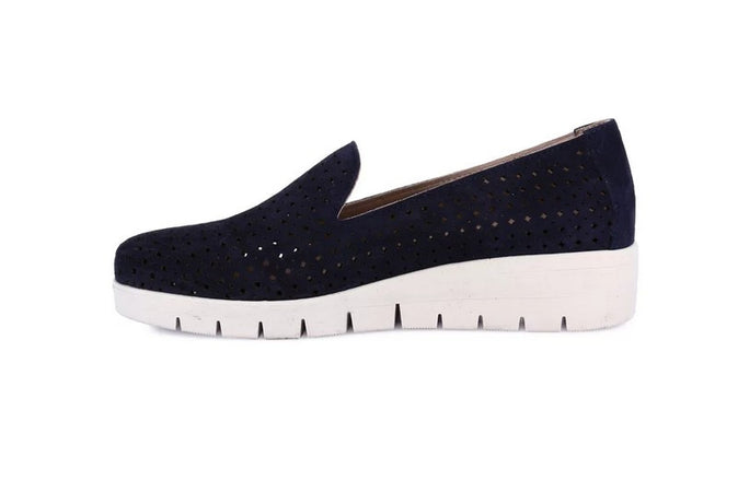 Grunland slip on donna Tafa scamosciata blu SC4387