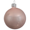 Palline per albero di Natale in vetro decorate color Rosa Blush Smalto