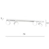 Binario Top Light EDRA 1210 4 BI GX53 LED lampada soffitto parete moderna faretti orientabili