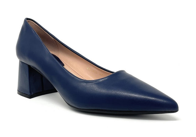 Francesco Milano decolleté in pelle blu navy F11 01A
