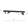 Binario Top Light EDRA 1210 4 NE GX53 LED lampada soffitto parete moderna faretti orientabili