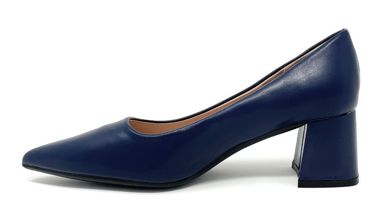 Francesco Milano decolleté in pelle blu navy F11 01A