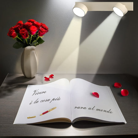 Applique Top Light EDRA 1210 2 SA GX53 LED lampada parete soffitto moderna faretti spot orientabili