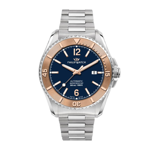 Philip Watch Amalfi Diving Automatic  –  Blu & Lunetta Oro Rosa (R8223218004)
