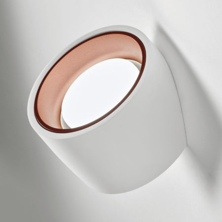 Applique gesso Sforzin illuminazione NASSO tonda T433 GX53 LED alluminio parete