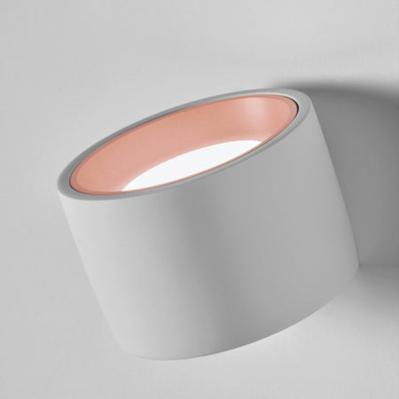 Applique gesso Sforzin illuminazione NASSO tonda T433 GX53 LED alluminio parete