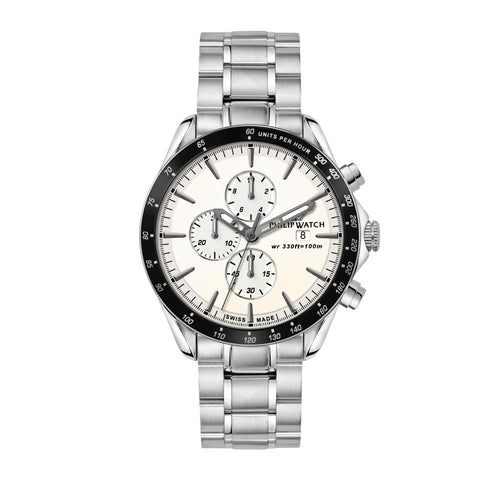 Orologio PHILIP WATCH uomo Blaze cronografo acciaio / bianco