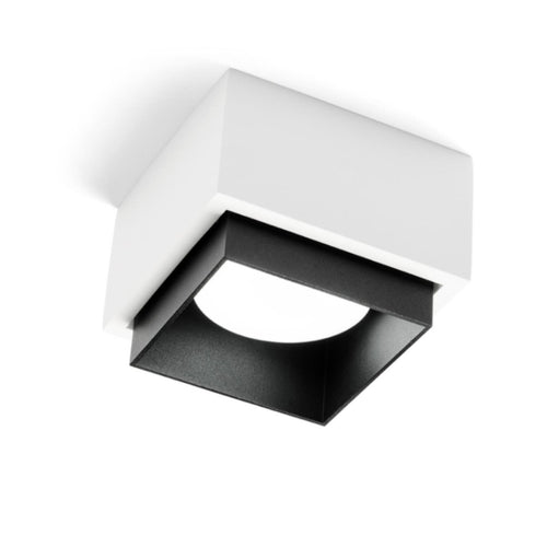 Plafoniera gesso Sforzin illuminazione SYME quadrata T442 T443 T444 T445 GX53 LED alluminio soffitto