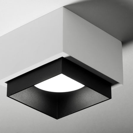Plafoniera gesso Sforzin illuminazione SYME quadrata T442 T443 T444 T445 GX53 LED alluminio soffitto
