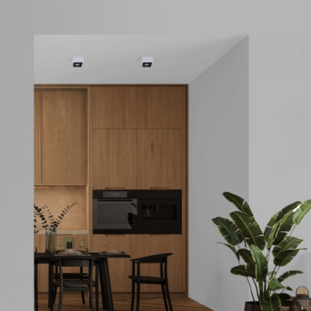 Plafoniera gesso Sforzin illuminazione SYME quadrata T442 T443 T444 T445 GX53 LED alluminio soffitto