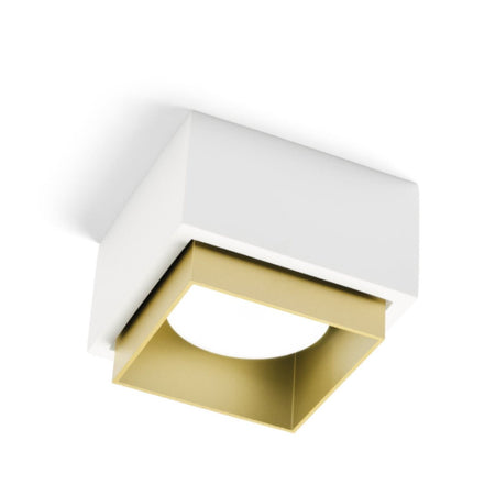Plafoniera gesso Sforzin illuminazione SYME quadrata T442 T443 T444 T445 GX53 LED alluminio soffitto