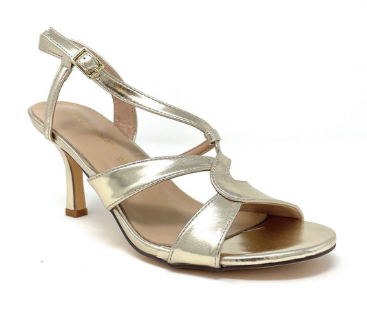 Francesco Milano sandali donna platino Barcellona G18 01N