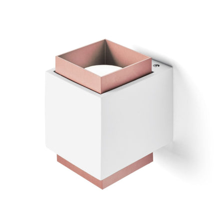 Applique gesso Sforzin illuminazione SYME quadrata T450 T451 T452 T453 GX53 LED biemissione parete